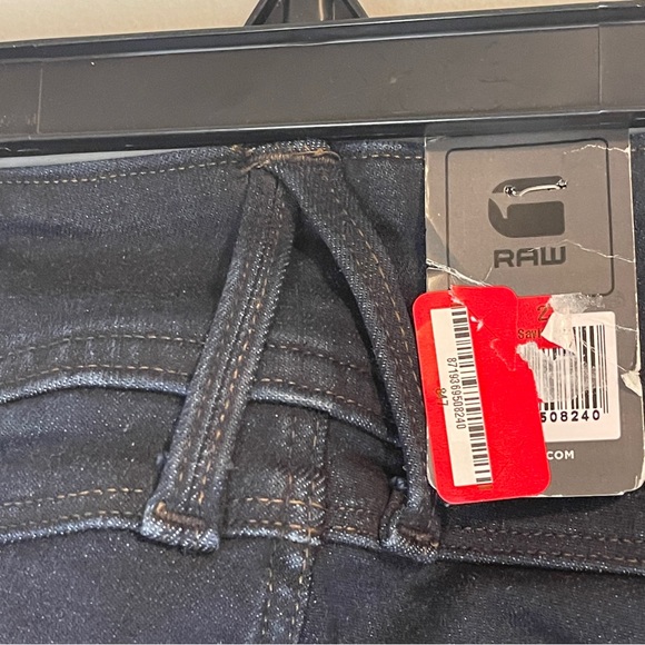 G-Star RAW Lynn Mid Rise Super Skinny Dark Rinsed Stretch Jeans 24x30 - Picture 6 of 8